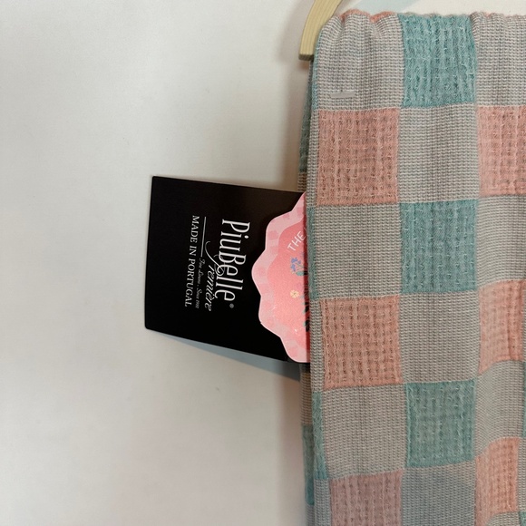 Piubelle Woven Reversible Checked Cotton Throw Blanket - Picture 7 of 8